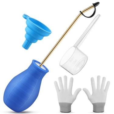 Imagem de Espanador de pó de terra de diatomáceas, aplicador de pó de jardim com tubo de metal longo, pulverizador de lâmpada espanador de insetos para pó doméstico para jardinagem orgânica suprimentos