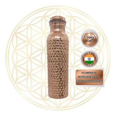 Imagem de Garrafa de Cobre Puro Indiana Ayurvédica Cor:BUBBLE - Fluir, BUBBLE