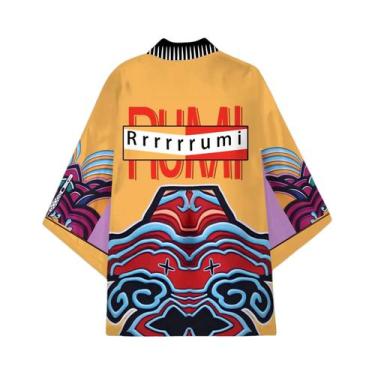 Imagem de Cardigã Kimono Feminino Com Estampa Exclusiva Para Cosplay De Hallowee