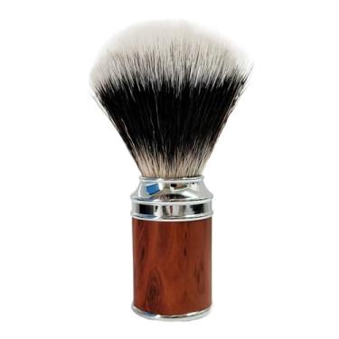 Imagem de Yinhing Escova de Barbear para Homens, Barbeiro Profissional, Salão de Beleza, Limpeza de Pelos Faciais, Aparelho de Barbear, Cabo Ergonômico Macio e, Vermelho 3,5x3,5x11cm