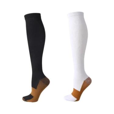 Imagem de Meias De Compressão Unissex De Cobre 2 Pares Alívio Da Dor Varicosa An