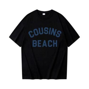 Imagem de Camiseta Feminina De Verão Com Gola Redonda Cousins Beach Graphic Shir