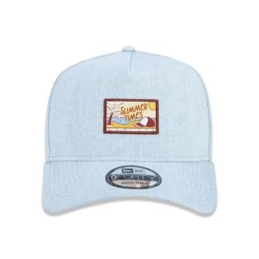 Imagem de BONÉ NEW ERA 940 A-FRAME SUMMER BEACH SKY NEV21BON042 AZUL CLARO-Masculino