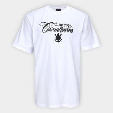 Imagem de Camiseta Corinthians Oversized Masculina - Surf Center, Branco, GG