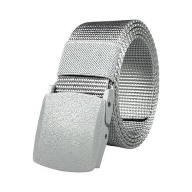 Imagem de Cinto Tático De Nylon Branco Com Fivela Automática Para Homens E Mulhe