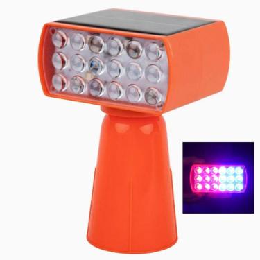 Imagem de Sinalizador Solar Viario Duas Cores Cone Alerta Obra Rodovia Emergencia Estrada Transito Fiscalizaçao