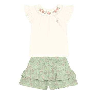 Imagem de Conjunto infantil menina bordado floral Mundi