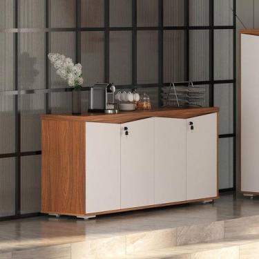 Imagem de Balcão artany 4 portas ii - y37 - freijó/branco 6292