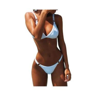 Imagem de Conjunto De Biquíni Feminino Sexy Com Fenda E Amarrações, Moda Praia M