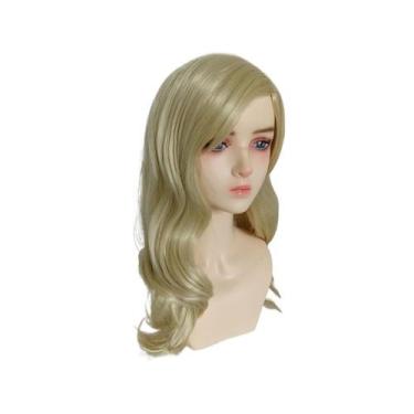 Imagem de Peruca de cosplay longa e ondulada loira sintética de 70 cm para adole