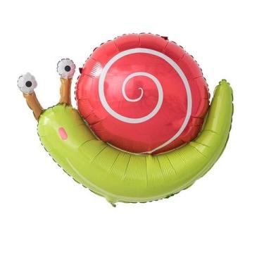 Imagem de Balão Metalizado Caracol de Desenho Animado 32x27cm  Verde - yiweisai