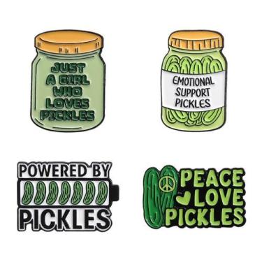Imagem de Conjunto de broches Funny Pickle Jar Blouse Lapel Pin Alloy - yiweisai