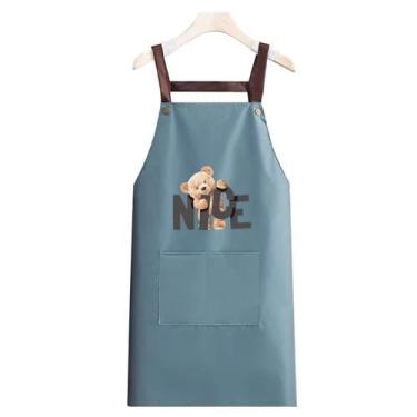 Imagem de Avental impermeável com design de ursinho de pelúcia em PVC para homen