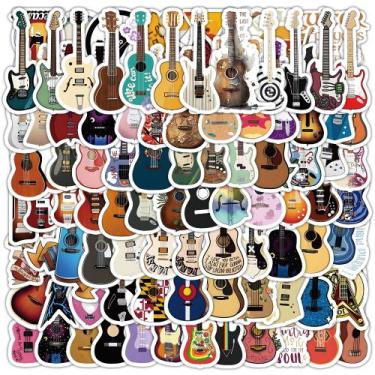 Imagem de Adesivos de guitarra, 50 peças de vinil colorido para instrumentos mus