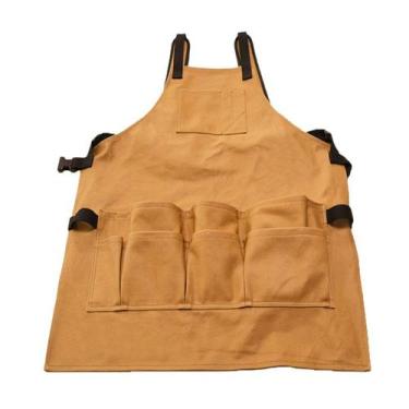 Imagem de Avental de lona resistente com 8 bolsos de ferramentas para trabalho -
