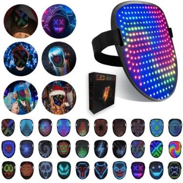 Imagem de Máscara LED MEGOO com sensor de gestos e transformação para festas