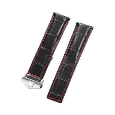 Imagem de Pulseira De Relógio Masculina Em Couro Legítimo 20mm 22mm 24mm Com Fec