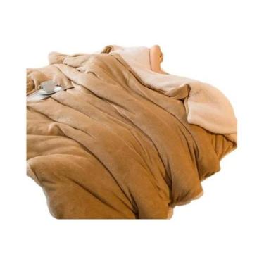 Imagem de Cobertor De Lã Dupla Face Tamanho Queen, Quente Para O Inverno, Colcha