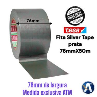 Imagem de Fita Silver Tape Prata 76mmx50m Profissional Tesa Importado