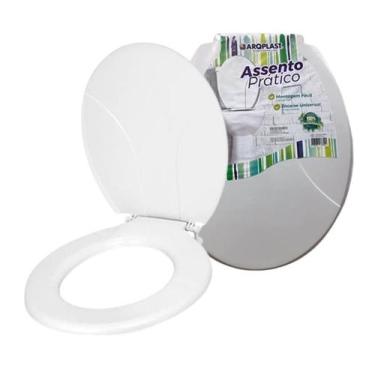 Imagem de Assento Sanitario Tampa De Vaso Privada Banheiro Oval Branco - Arqplas