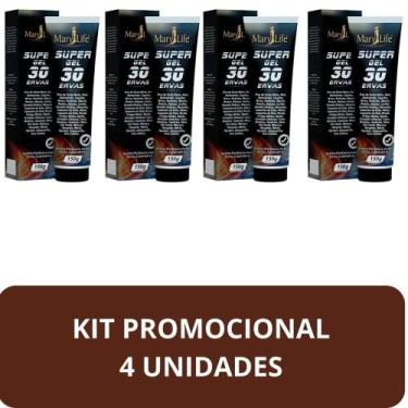 Imagem de Super Gel Desodorante Massageador Mary Life 30 Ervas Bisnaga 150g Kit 