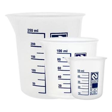 Imagem de Kit 1 Becker Nalgon 250ml + 1 Becker 100ml + 1 Becker 50ml