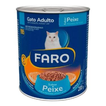 Imagem de Patê em Lata Faro Sabor Peixe para Gatos Adultos 280g - AFP