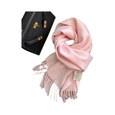 Imagem de Cachecol Feminino Longo De Lã E Caxemira Quente Para Inverno, Xale Sól