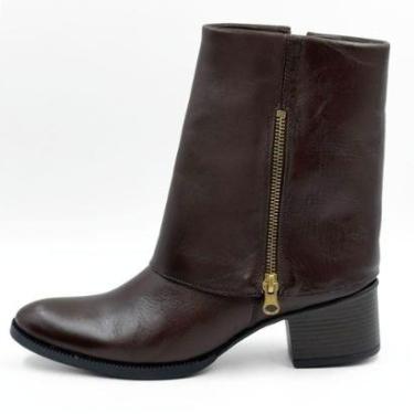 Imagem de Bota Dazzani Vitelli Capa Cano Médio Salto Bloco Feminina-Feminino