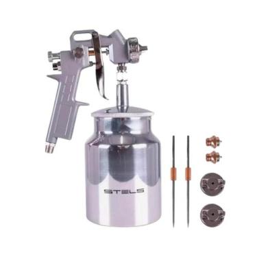Imagem de Pistola De Pintura Com Tanque Baixo Encaixe Rosca 1/4" Npt - Stels 750