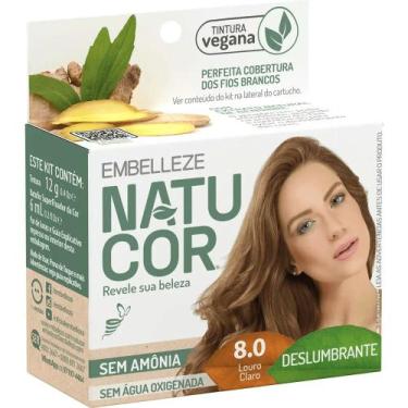 Imagem de Tintura Vegana Natucor Embelleze, Louro Claro 8.0