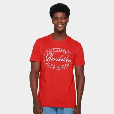 Imagem de Camiseta Colcci II Casual Masculina, Vermelho, M