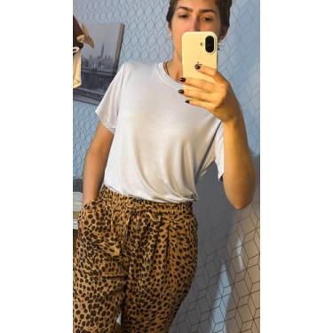Imagem de Blusa Lisa Tecido Tricot Fino Leve Caimento Manga Curta Trabalho Dia a