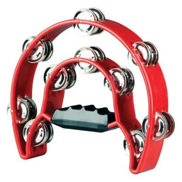 Imagem de Pandeiro Meia Lua 10 Platinelas Premium TB-10 Vermelho