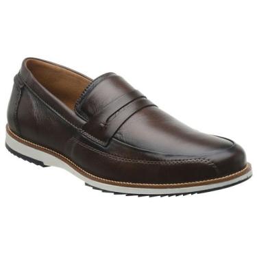 Imagem de Sapato Masculino West Fran Mocassim Couro 5705, 40, Café