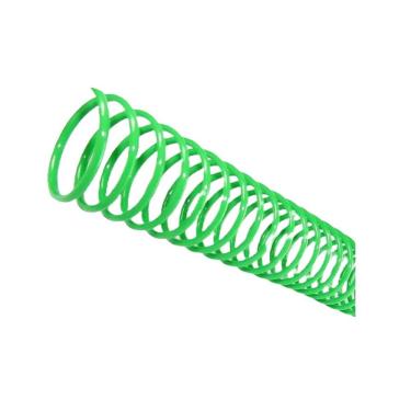 Imagem de Espiral para Encadernação Lassane Esp40verd Plástico Pvc Semi-Rígido 40mm para 350 Folhas Kit 20 Unidades Verde