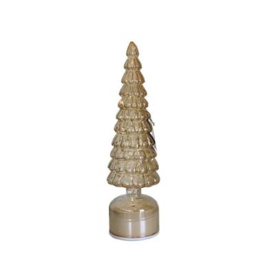 Imagem de Árvore Decorativa De Natal C/ LED Ouro - 35cm - Tokdacasa