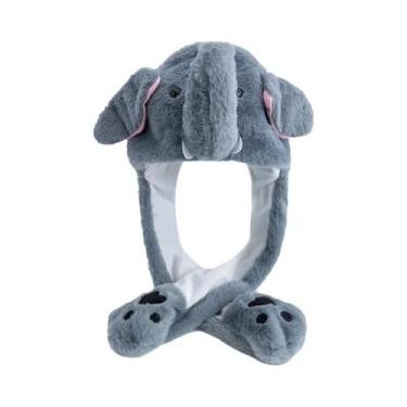 Imagem de Gorro De Pelúcia Unissex Com Orelhas Móveis Estilo Vaca E Coelho, Engr