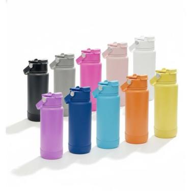 Imagem de Garrafa Térmica TR-008 1000ml Aço Inox com Protetor de Silicone - BLIH