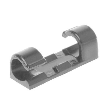 Imagem de Kit Clip Organizador de Cabos e Fios Adesivo 3M 100 Un Fixador ZigZag Passa Fio Preto TV Rede PC