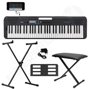 Imagem de Kit Teclado Musical CASIOTONE CT-S300 Preto APP Chordana Play + Suporte X + Banqueta X