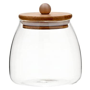 Imagem de Mimo Style Pote de Vidro Borossilicato Com Tampa de Bambo Ecokitchen, 700ml. Capaz de Armazenar Diversos Produtos
