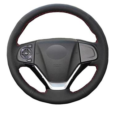 Imagem de JEZOE Capa de volante costurada à mão em couro, para Honda CR-V CRV 2012-2016 2013 2014 2015 Acessórios interiores automotivos