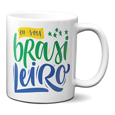 Imagem de Caneca Brasil Copa Do Mundo Eu Sou Brasileiro Futebol (Branca)