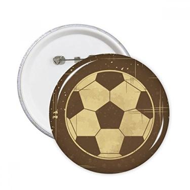 Imagem de Ilustração esportiva de futebol padrão preto pinos redondos crachá botão emblema decoração acessório 5 peças