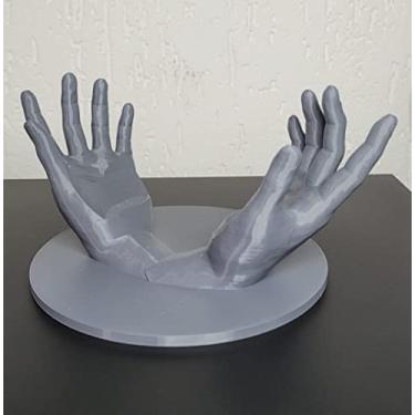 Imagem de BEST ART 3D Suporte para Echo Dot 4/5 Alexa - Mãos CINZA