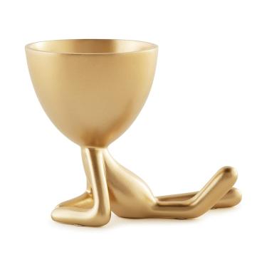 Imagem de Vaso Decorativo em poliresina - Dourado - 16x9,7x13 cm - Mart