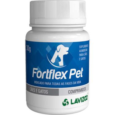 Imagem de Suplemento Alimentar Lavizoo Fortflex Pet Comprimidos para Cães e Gatos - 30 g