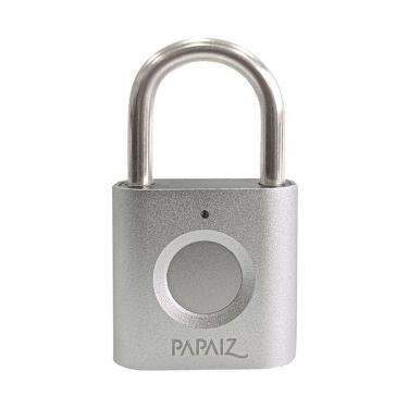 Imagem de Cadeado Digital Com Biometria 30mm Prata Cf30 Papaiz [f118]