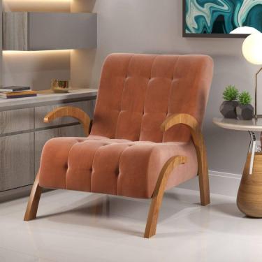 Imagem de Poltrona 65cm Veludo Bari Viero Móveis